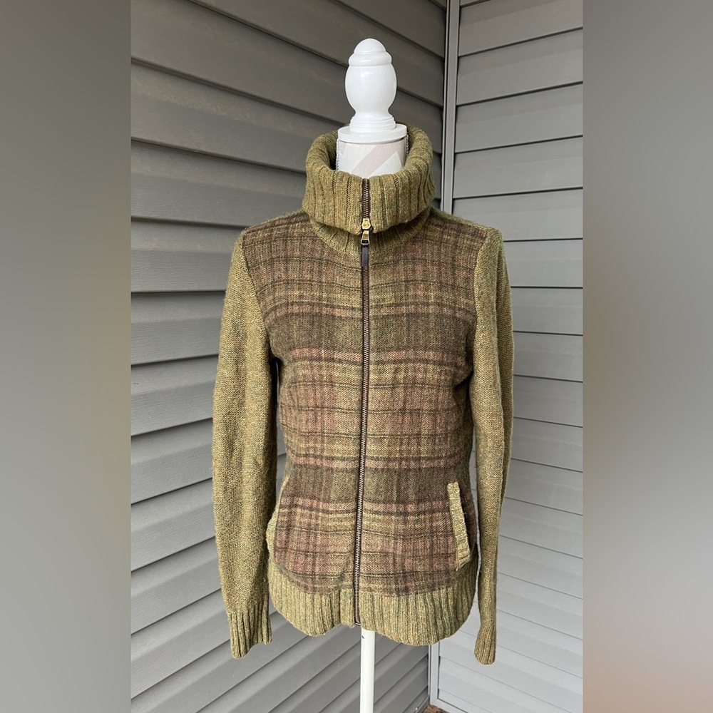 VTG- Lauren Jeans Co. Turtleneck Wool Cardigan Jacket With Zipper Sz L